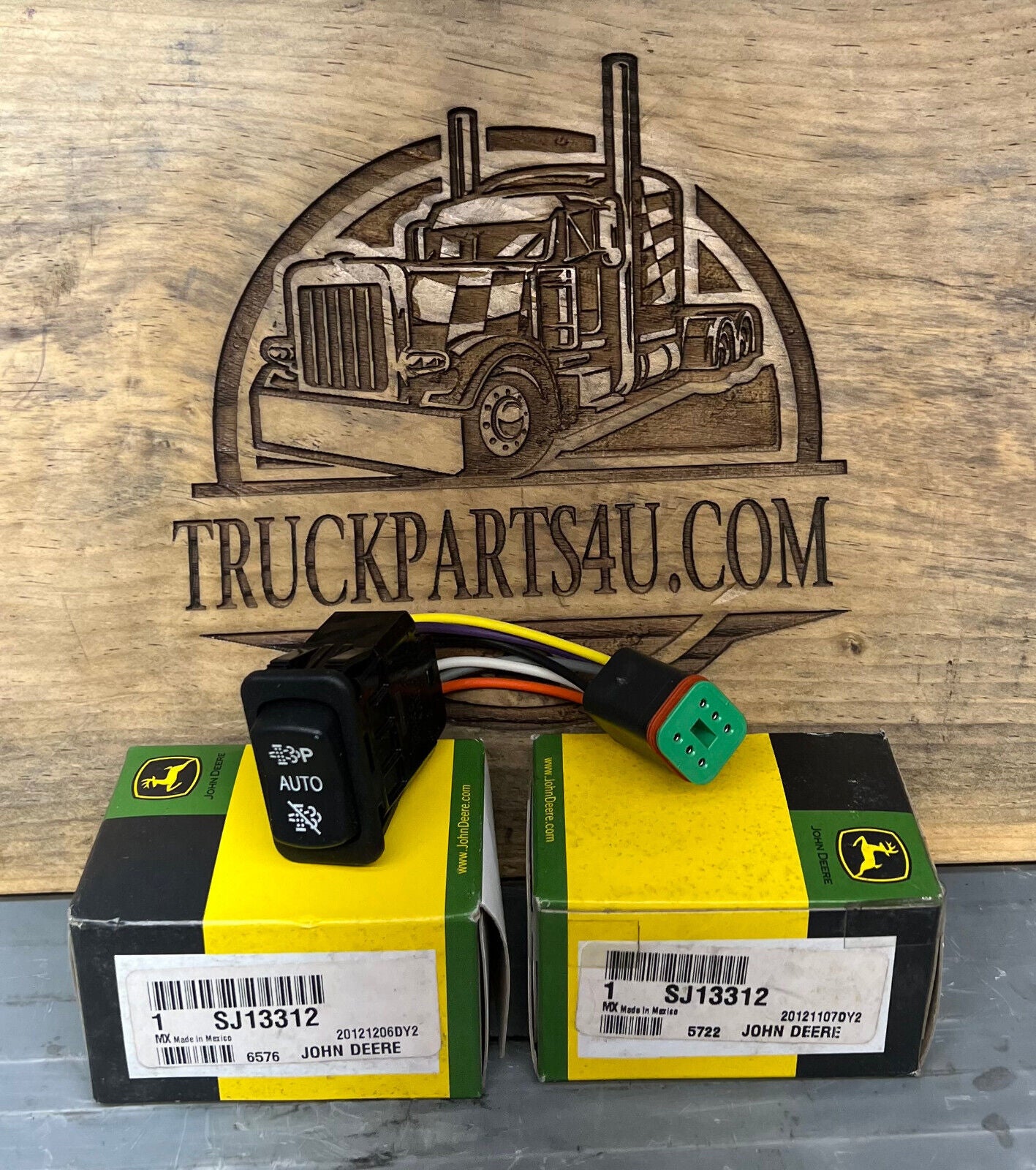 SJ13312 John Deere DPF Regen Toggle Rocker Switch OEM Eaton Front View